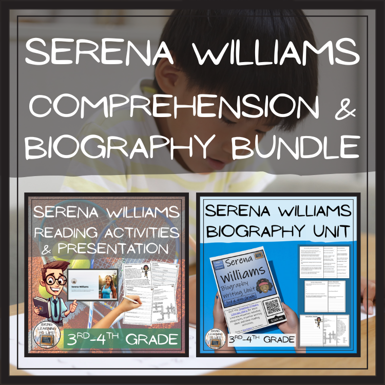 Serena Williams Close Reading & Biography Bundle | 3rd Grade & 4th Grade