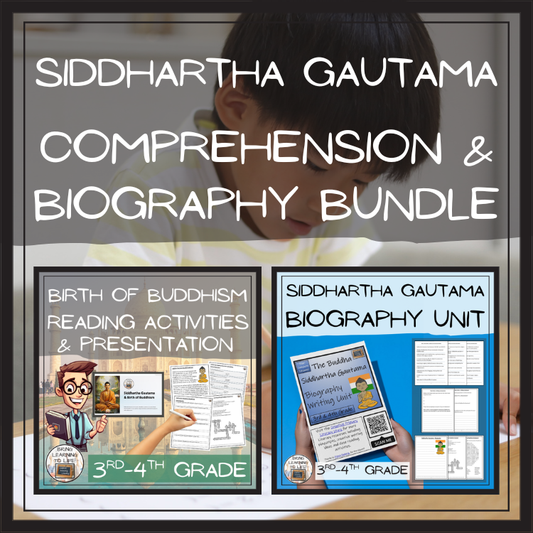 Siddhartha Gautama Close Reading & Biography Bundle | 3rd Grade & 4th Grade