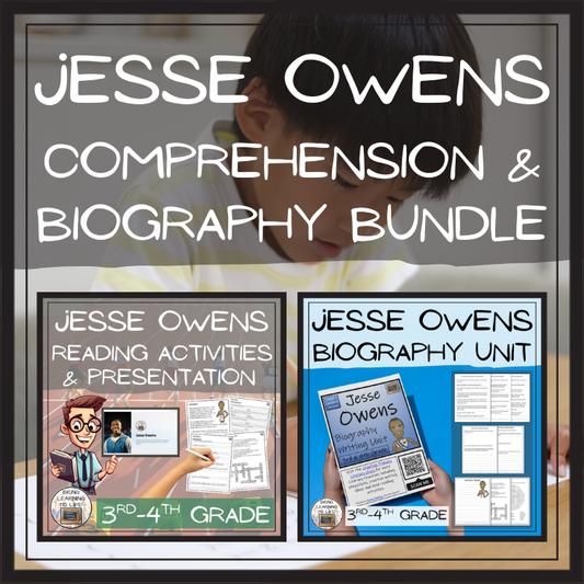 Jesse Owens Close Reading & Biography Bundle | 3rd Grade & 4th Grade