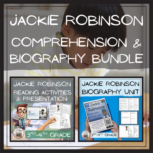 Jackie Robinson Close Reading & Biography Bundle | 3rd Grade & 4th Grade
