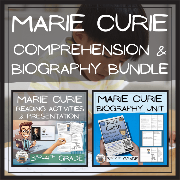 Marie Curie Close Reading & Biography Bundle | 3rd Grade & 4th Grade