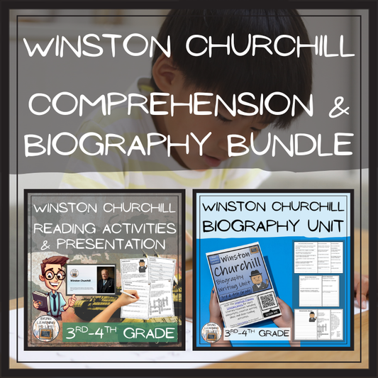 Winston Churchill Close Reading & Biography Bundle | 3rd Grade & 4th Grade