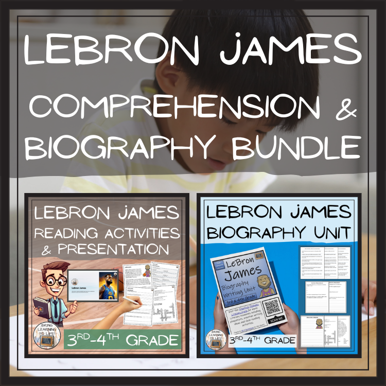 LeBron James Close Reading & Biography Bundle | 3rd Grade & 4th Grade