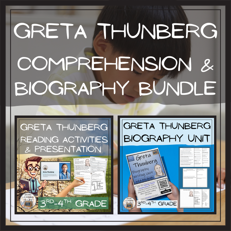 Greta Thunberg Close Reading & Biography Bundle | 3rd Grade & 4th Grade