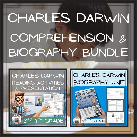 Charles Darwin Close Reading & Biography Bundle | 3rd Grade & 4th Grade
