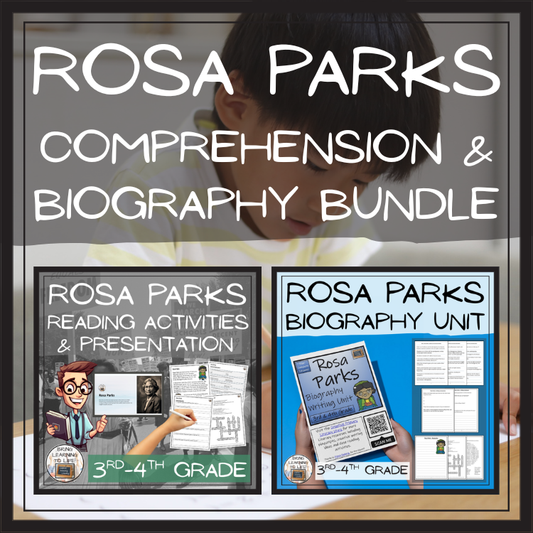 Rosa Parks Close Reading & Biography Bundle | 3rd Grade & 4th Grade