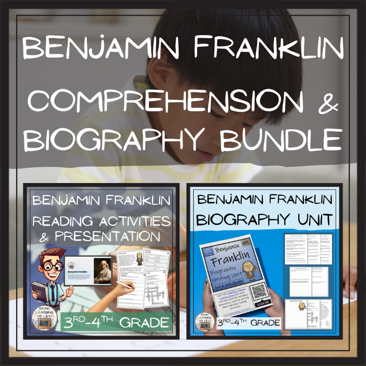 Benjamin Franklin Close Reading & Biography Bundle | 3rd Grade & 4th Grade