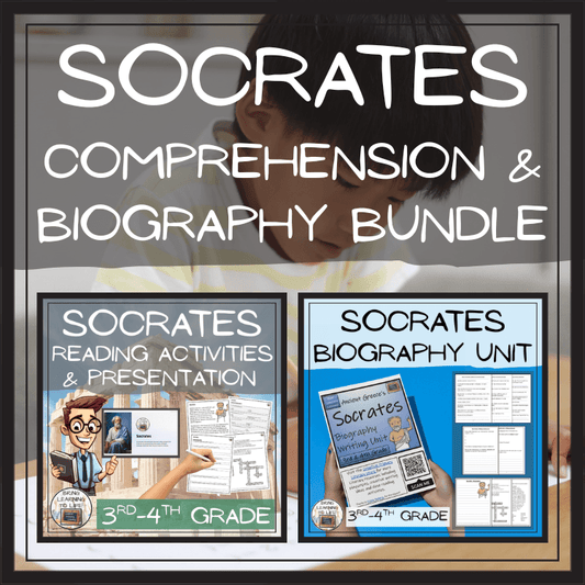 Socrates Close Reading & Biography Bundle | 3rd Grade & 4th Grade
