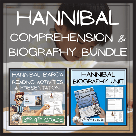 Hannibal Close Reading & Biography Bundle | 3rd Grade & 4th Grade