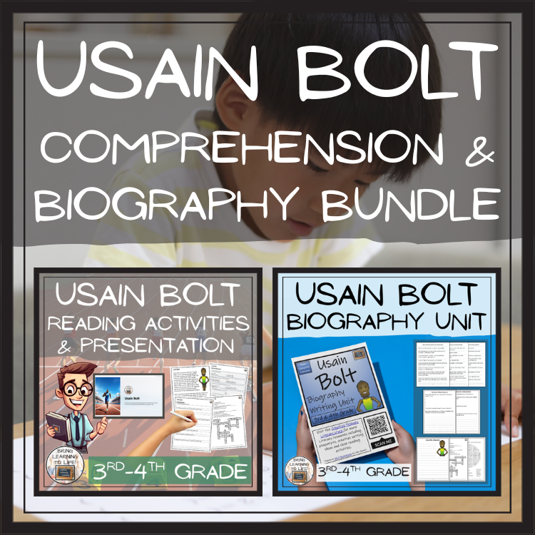 Usain Bolt Close Reading & Biography Bundle | 3rd Grade & 4th Grade