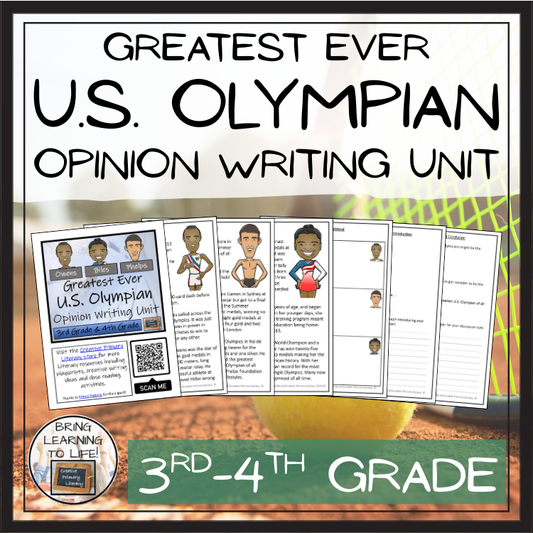 Greatest U.S. Olympian Opinion Writing Unit | 3rd–4th Grade