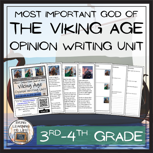 Most Important Viking God Opinion Writing Unit | 3rd Grade & 4th Grade