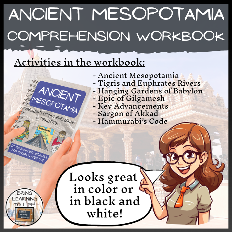 Ancient Mesopotamia Reading Comprehension Workbook | 5th-6th Grade