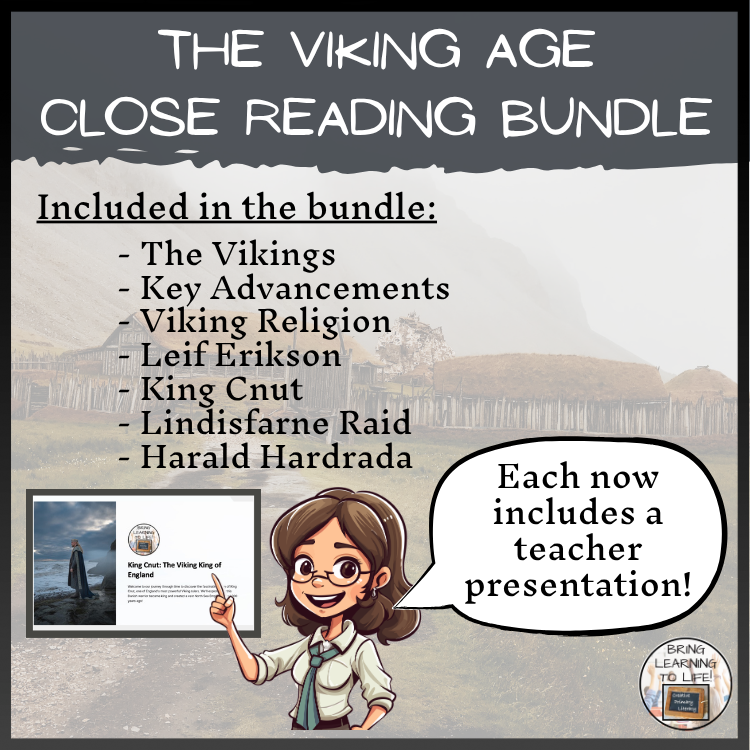 The Vikings Close Reading Comprehension Bundle | 5th & 6th Grade