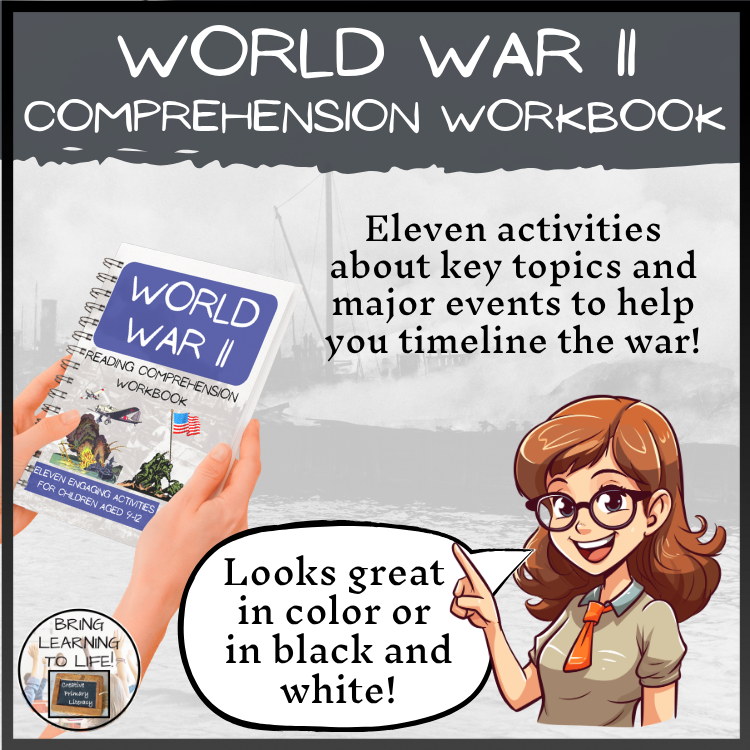 World War II Reading Comprehension Workbook | 5th-6th Grade