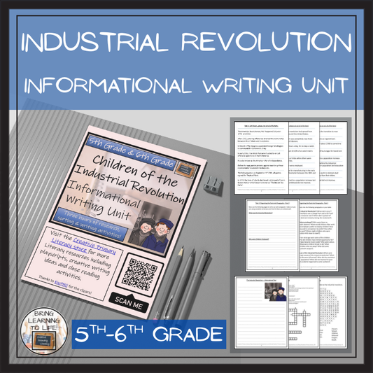 Industrial Revolution Informational Writing Unit | 5th Grade & 6th Grade