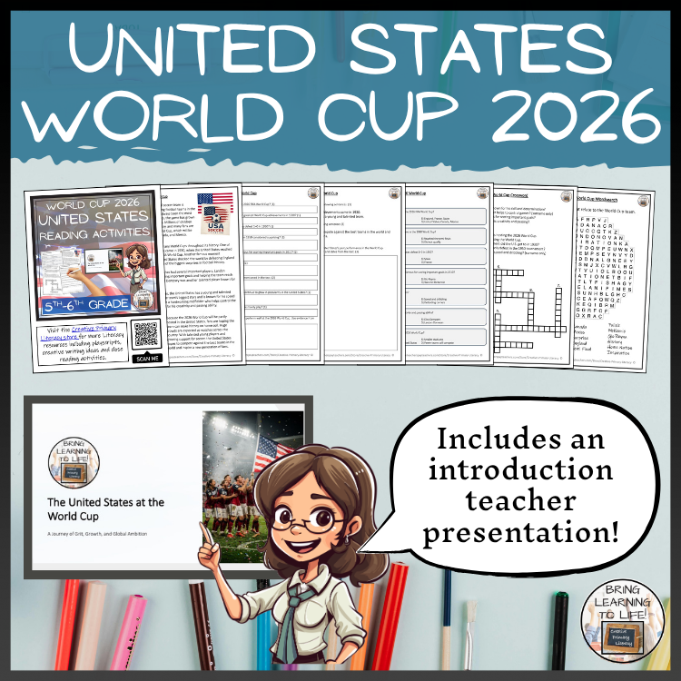 United States World Cup 2026 Reading Comprehension Activities | 5th–6th Grade