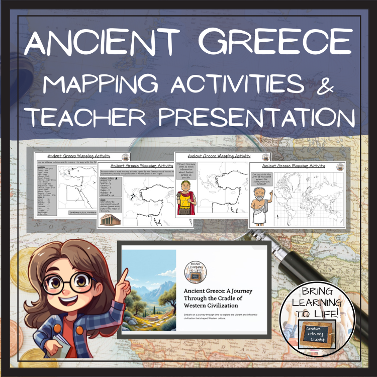 Ancient Greece Map Activity & Teaching Presentation