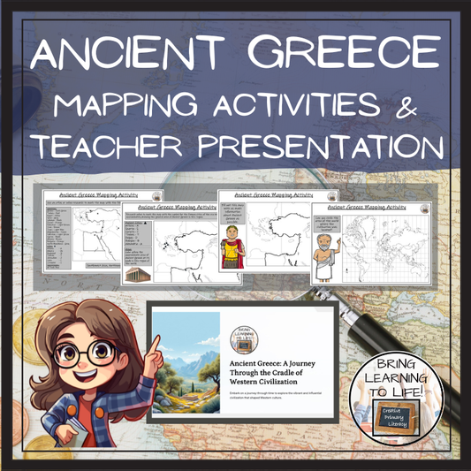 Ancient Greece Map Activity & Teaching Presentation