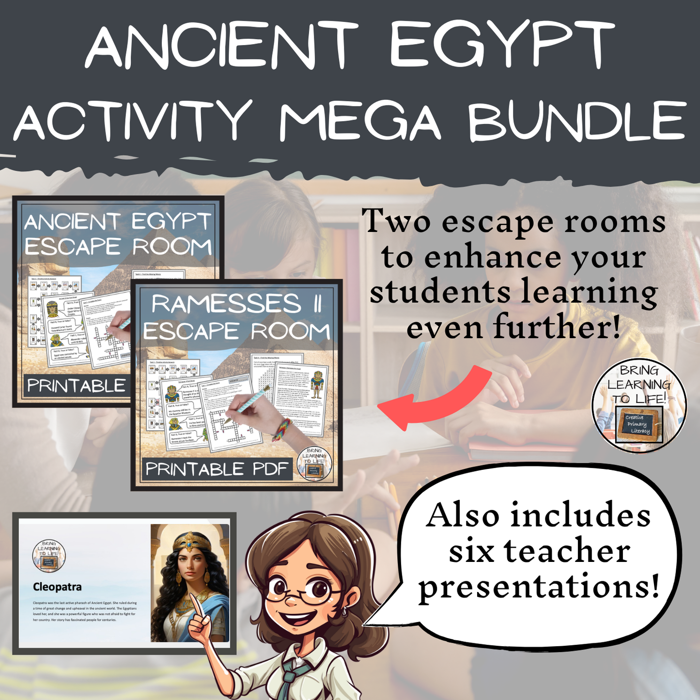 Ancient Egypt Mega Bundle of Activities | 3rd Grade & 4th Grade