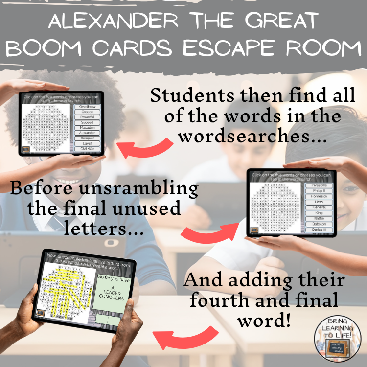 Alexander the Great BOOM Cards Escape Room | Digital ELA Reading Activity