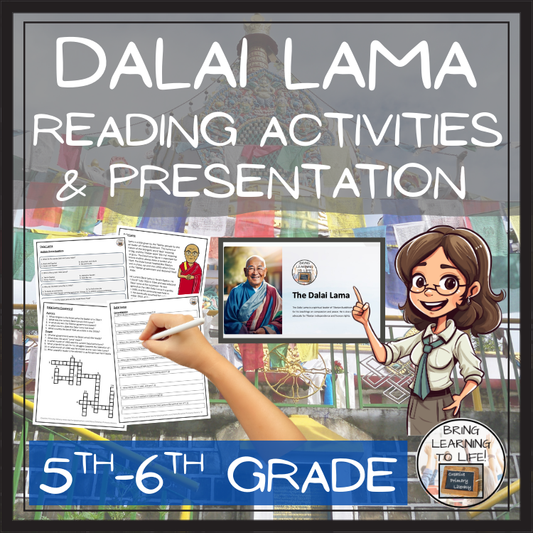 Dalai Lama Close Reading Comprehension Activities | 5th Grade & 6th Grade