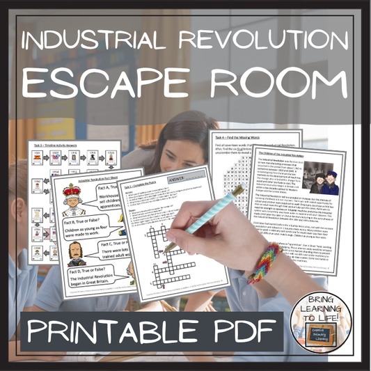 Industrial Revolution Escape Room | Social Studies & History Activity