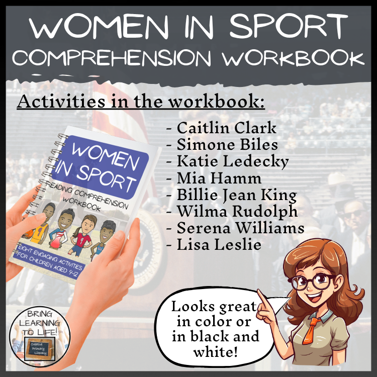 Women in Sport Reading Comprehension Workbook | 5th-6th Grade | Morning Work