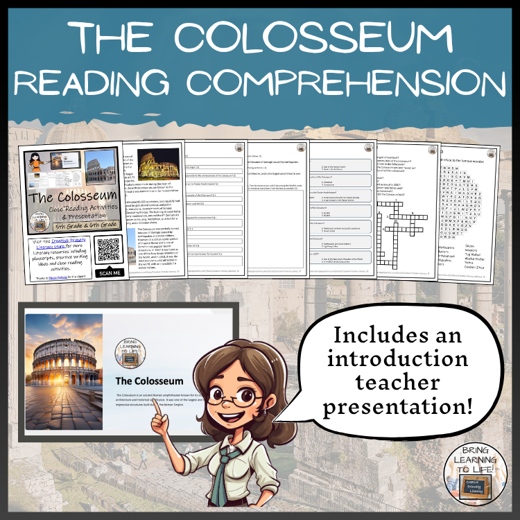 The Colosseum Close Reading Comprehension Activities | 5th Grade & 6th Grade