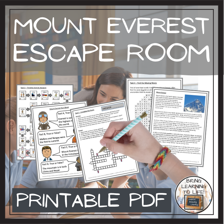 Mount Everest Escape Room | Social Studies & Geography Activity