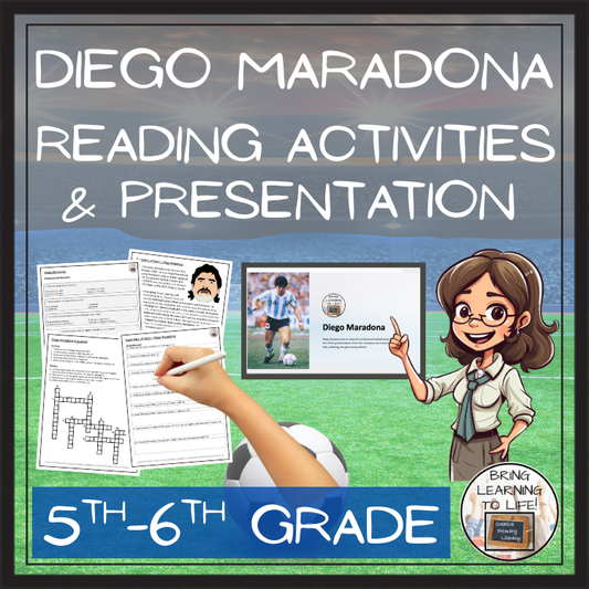 Diego Maradona Close Reading Comprehension Activities | 5th Grade & 6th Grade