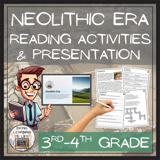 Neolithic Era of the Stone Age Close Reading Comprehension | 3rd & 4th Grade