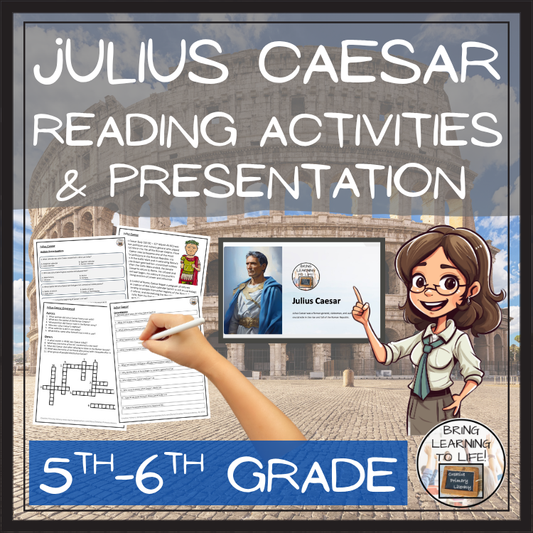 Julius Caesar Close Reading Comprehension Activities | 5th Grade & 6th Grade