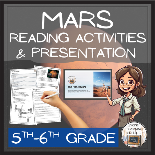 Mars The Red Planet Close Reading Comprehension Activities | 5th Grade & 6th Grade