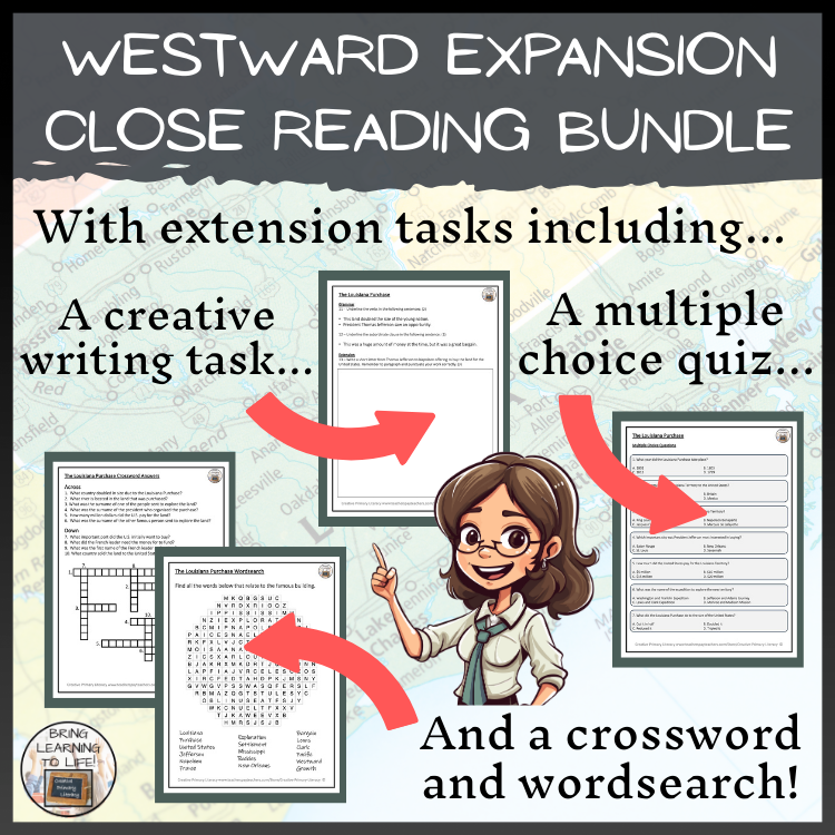 Westward Expansion Close Reading Comprehension Bundle | 5th Grade & 6th Grade