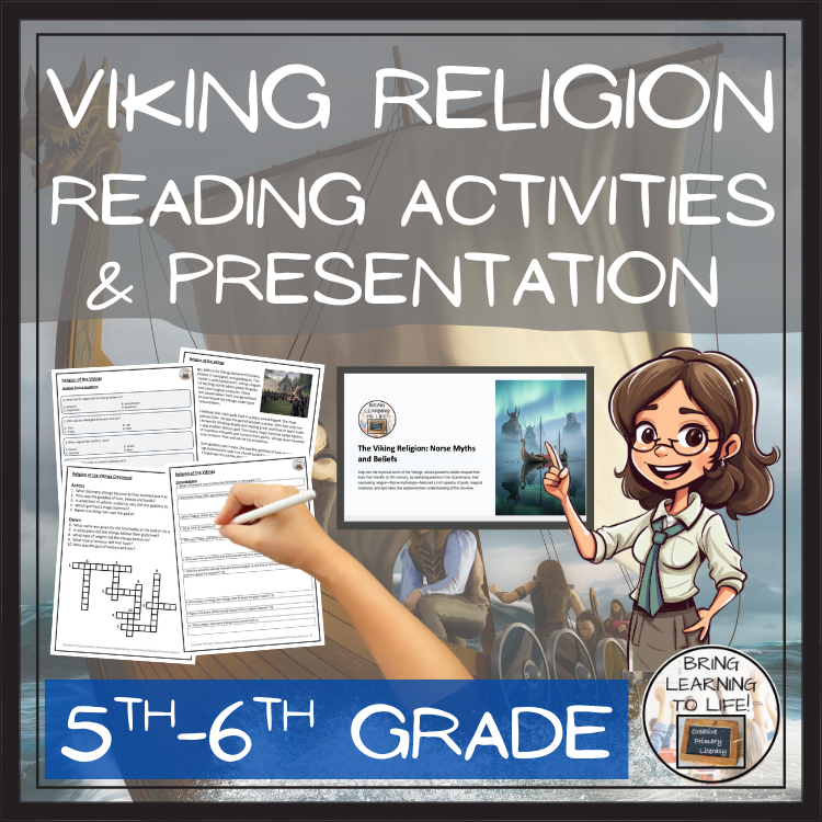 Viking Religion Close Reading Comprehension Activities | 5th Grade & 6th Grade