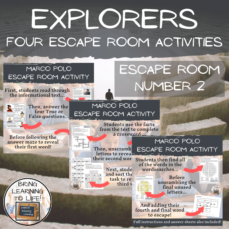 Explorers Volume I Escape Room Activity Bundle | 5th & 6th Grade