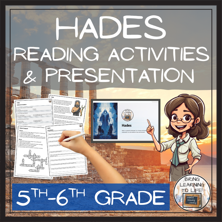 Hades Close Reading Comprehension Activity | 5th Grade & 6th Grade