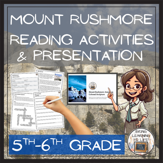 Mount Rushmore Close Reading Comprehension Activities | 5th Grade & 6th Grade