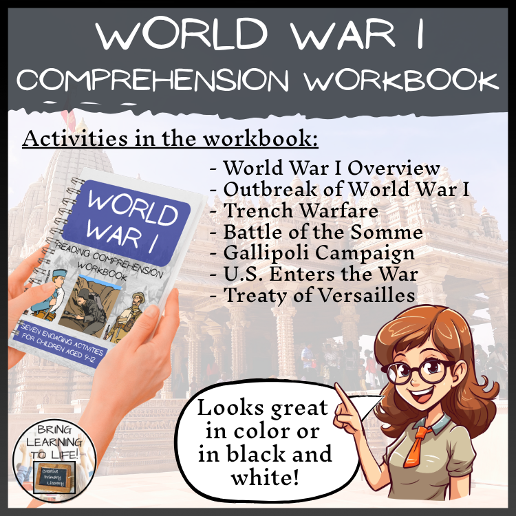 World War I Reading Comprehension Workbook | 5th-6th Grade
