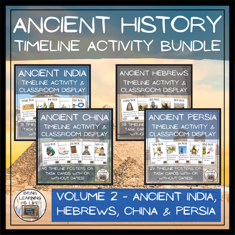 Ancient History Timeline Activity & Classroom Display Bundle | Volume 2