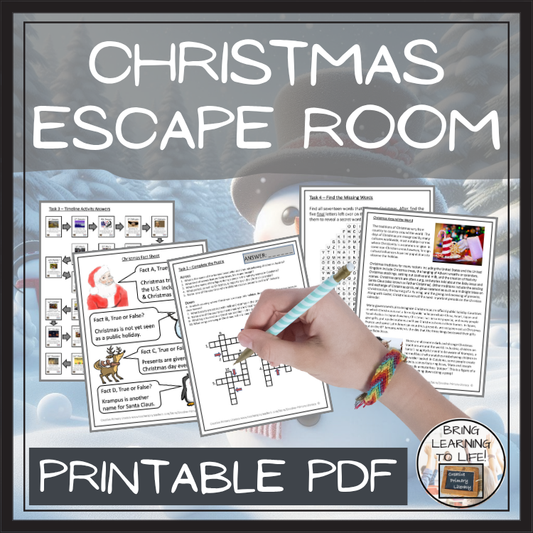 Christmas Around the World Escape Room | Social Studies & History Activity