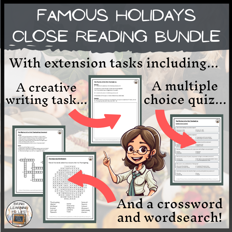 Holidays of the United States Close Reading Bundle | 5th Grade & 6th Grade