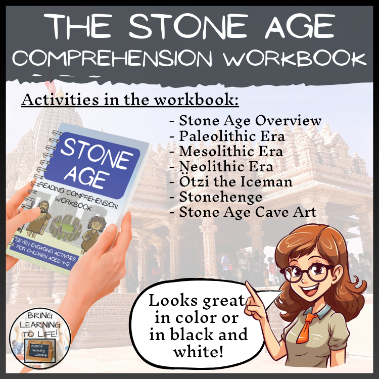The Stone Age Reading Comprehension Workbook | 5th-6th Grade
