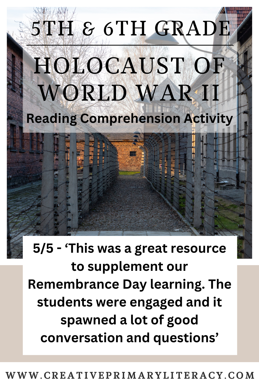 Holocaust of World War II Close Reading Comprehension | 5th Grade & 6th Grade