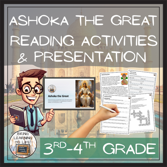Ashoka the Great Close Reading Comprehension Activities | 3rd Grade & 4th Grade
