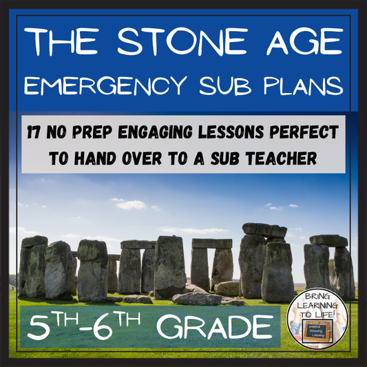 Emergency Sub Plans | Stone Age Bundle | 5th Grade & 6th Grade
