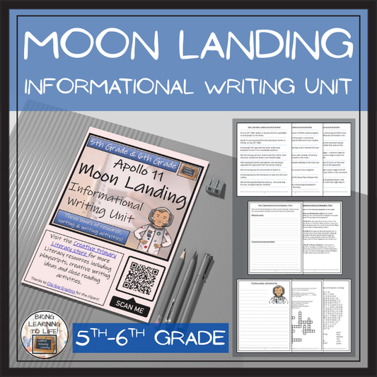 Moon Landing Informational Writing Unit | 5th Grade & 6th Grade