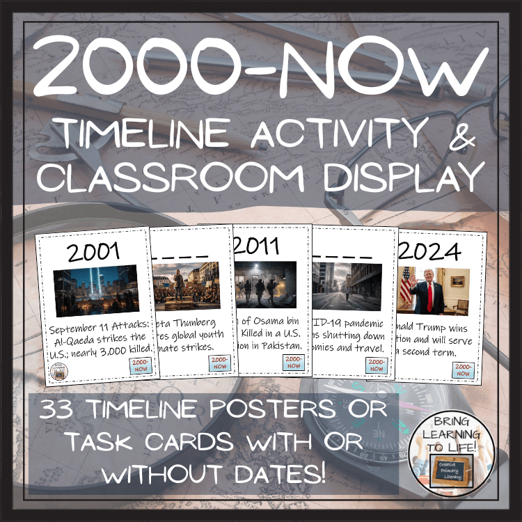 2000 to Present Day Timeline Activity & Classroom Display