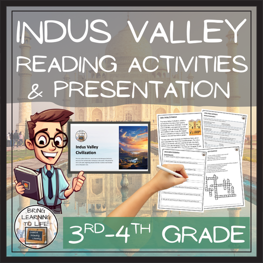 Indus Valley Civilization Close Reading Comprehension | 3rd Grade & 4th Grade